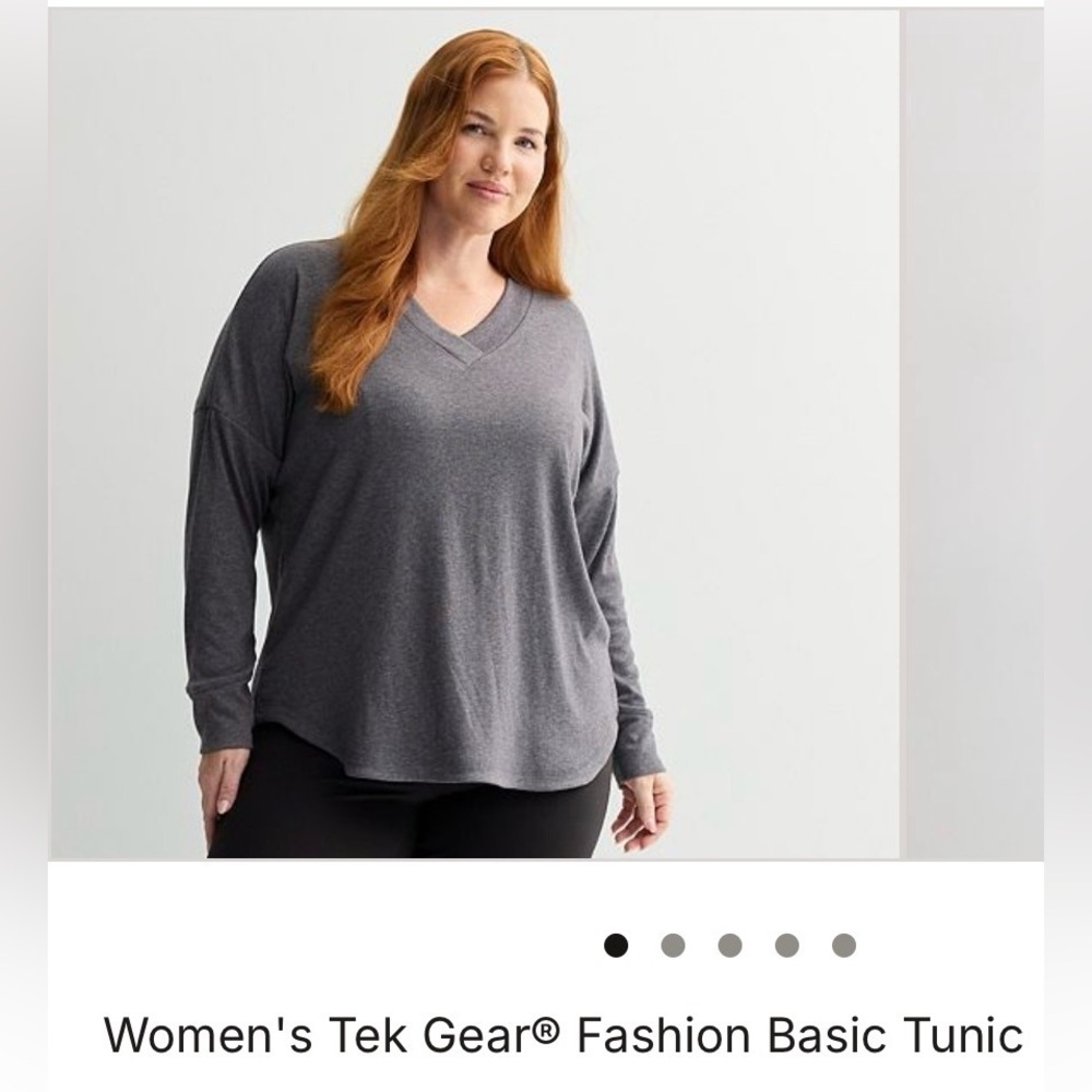 Tek Gear Women's Charcoal V-Neck Tunic